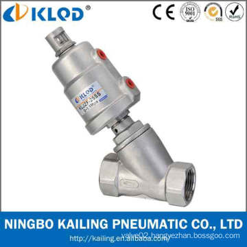 stainless steel pneumatic angle seat valve DN25 KLJZF-25SS